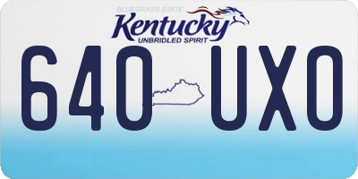 KY license plate 640UXO