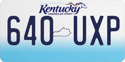 KY license plate 640UXP