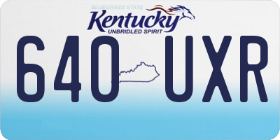 KY license plate 640UXR