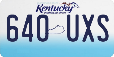 KY license plate 640UXS
