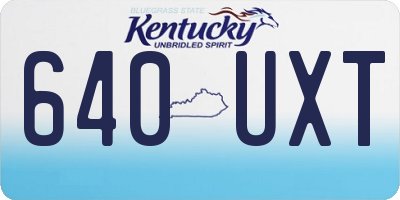 KY license plate 640UXT