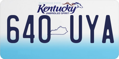 KY license plate 640UYA