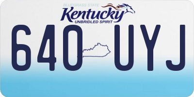 KY license plate 640UYJ