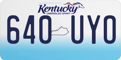 KY license plate 640UYO