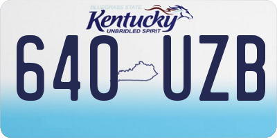 KY license plate 640UZB