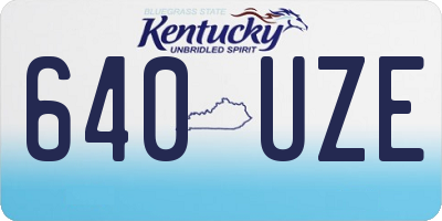 KY license plate 640UZE