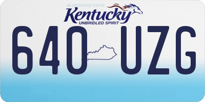 KY license plate 640UZG