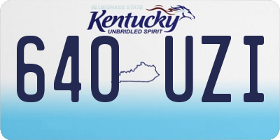 KY license plate 640UZI