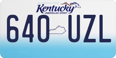 KY license plate 640UZL