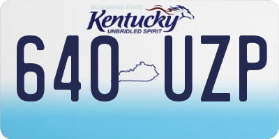 KY license plate 640UZP