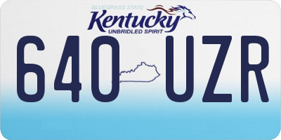 KY license plate 640UZR