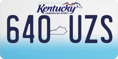 KY license plate 640UZS