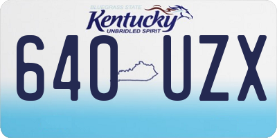 KY license plate 640UZX