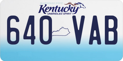 KY license plate 640VAB