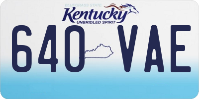 KY license plate 640VAE