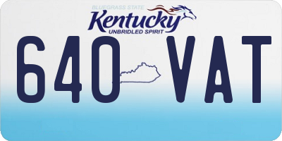KY license plate 640VAT