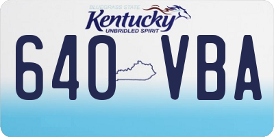 KY license plate 640VBA