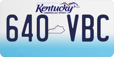 KY license plate 640VBC