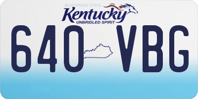 KY license plate 640VBG