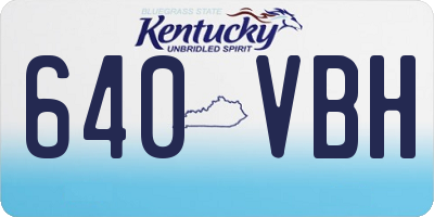 KY license plate 640VBH