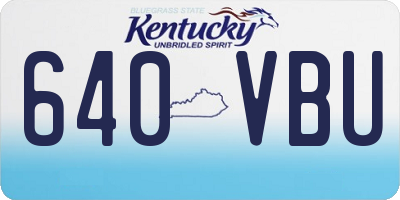 KY license plate 640VBU