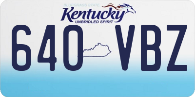 KY license plate 640VBZ