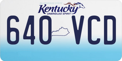 KY license plate 640VCD