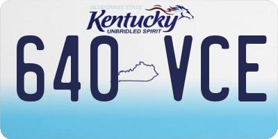 KY license plate 640VCE