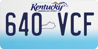 KY license plate 640VCF