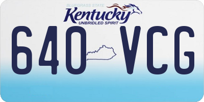 KY license plate 640VCG