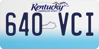 KY license plate 640VCI
