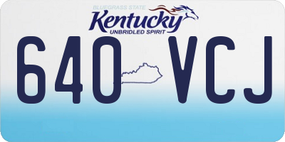 KY license plate 640VCJ