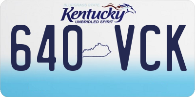 KY license plate 640VCK