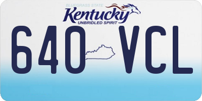 KY license plate 640VCL