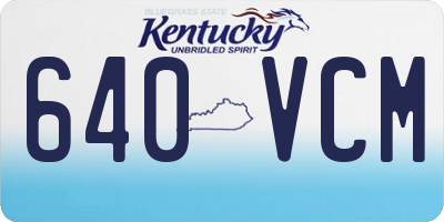 KY license plate 640VCM