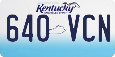 KY license plate 640VCN