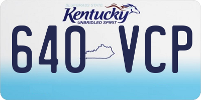 KY license plate 640VCP