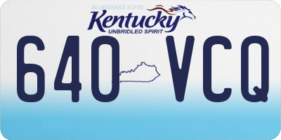 KY license plate 640VCQ