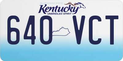 KY license plate 640VCT