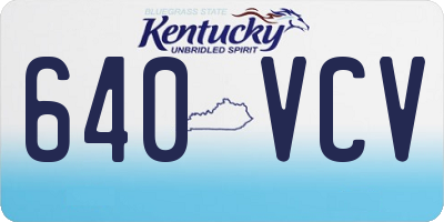 KY license plate 640VCV