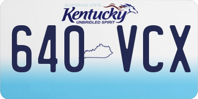 KY license plate 640VCX