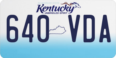 KY license plate 640VDA