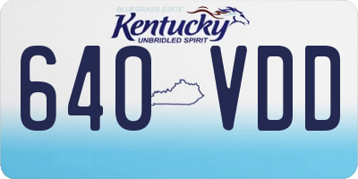 KY license plate 640VDD