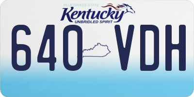 KY license plate 640VDH