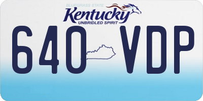 KY license plate 640VDP