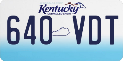 KY license plate 640VDT