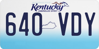 KY license plate 640VDY