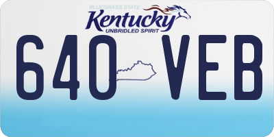 KY license plate 640VEB