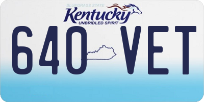 KY license plate 640VET