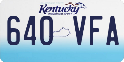 KY license plate 640VFA